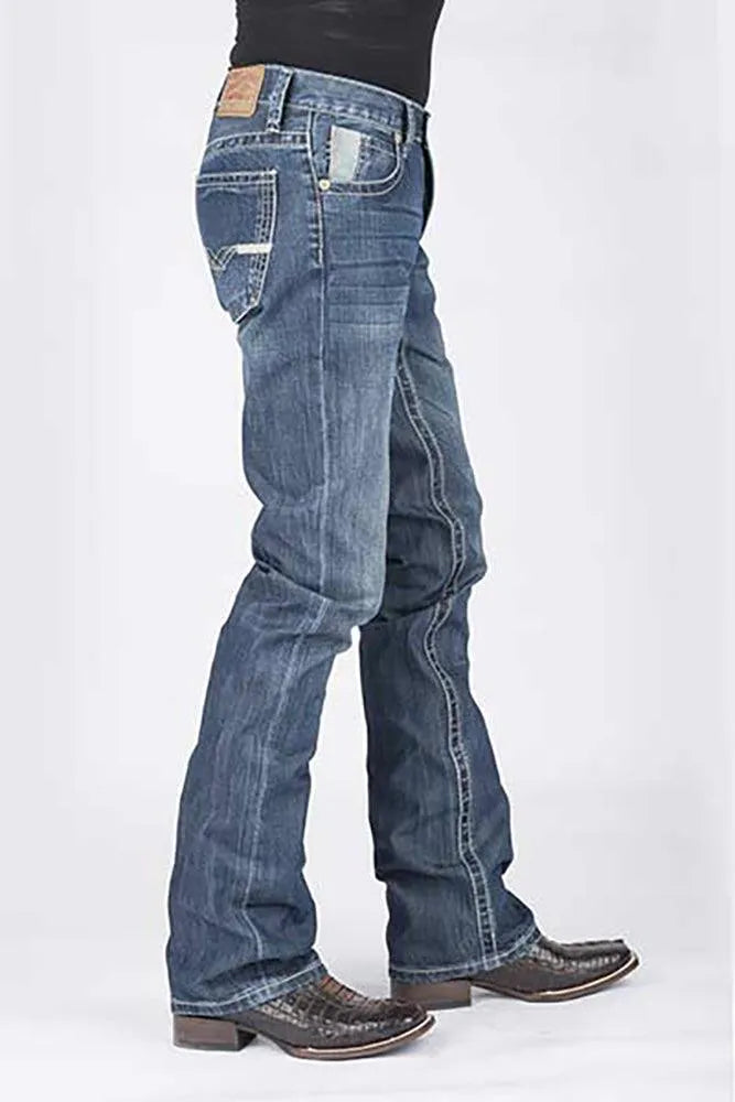 Stetson 1014 Rocks Fit with V Pocket - Men's Bootcut Jeans
