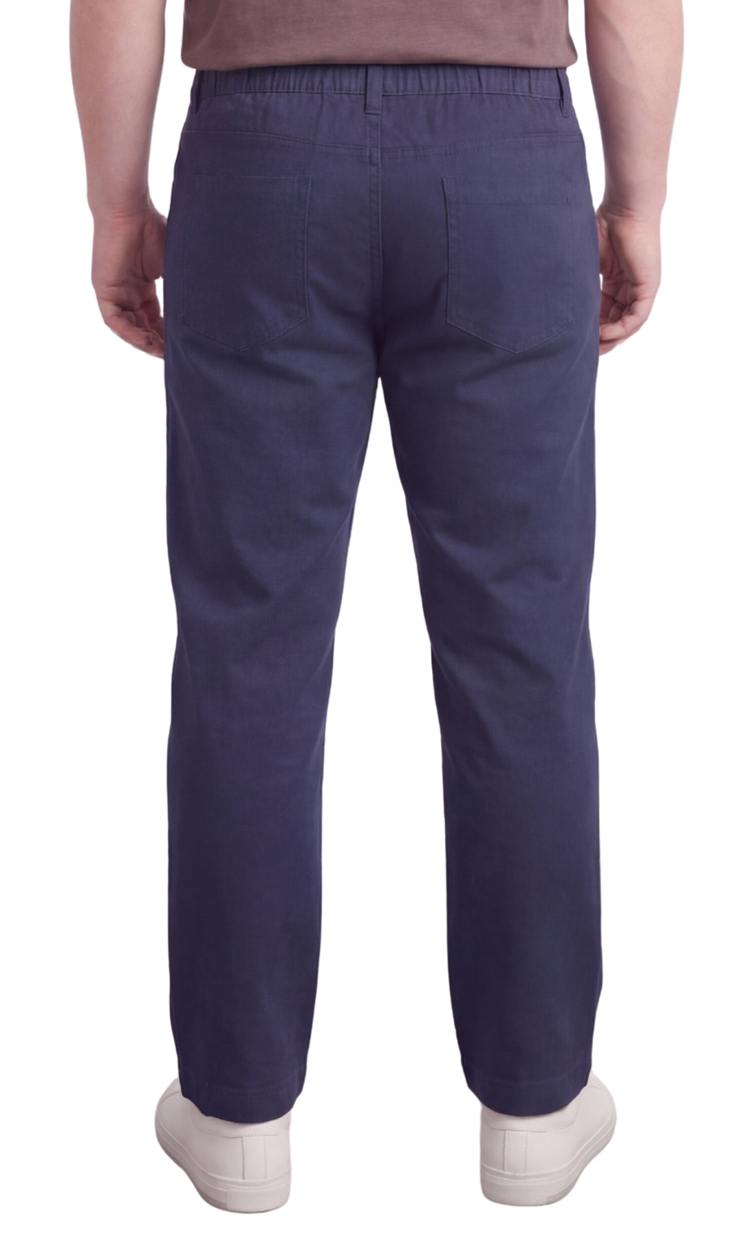 Men's Pull-On Denim and Twill Pants — Elastic Waist Easy Fit