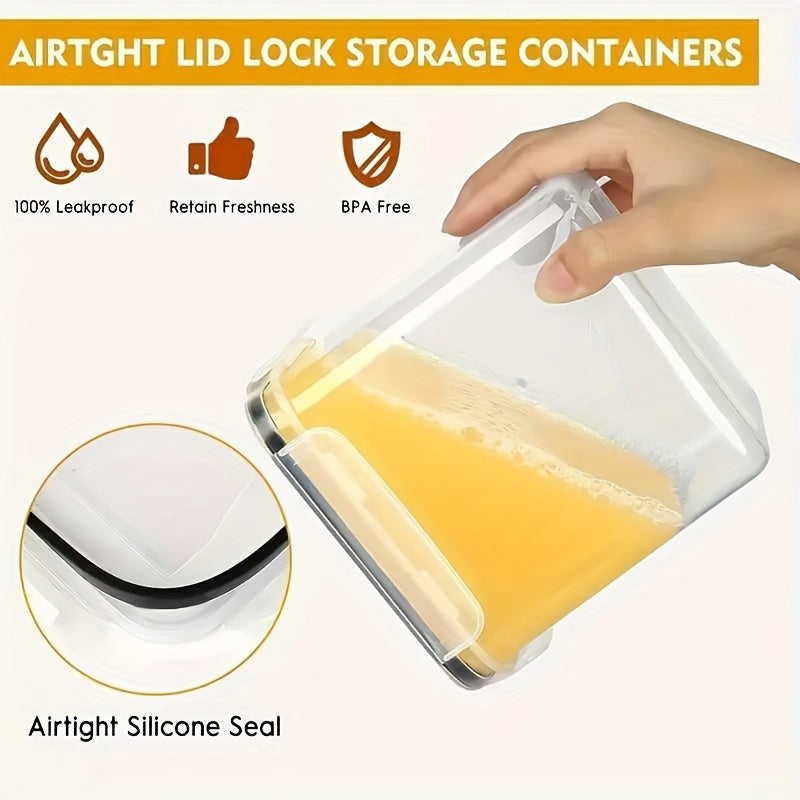 84-Pack Airtight Food Storage Containers Set - BPA-Free, Leak-Proof, Stackable Kitchen Organizers with 42 Lids, 42 Boxes, Labels, Pen, and Spoon - Ideal for Meal Prep & Pantry Organization