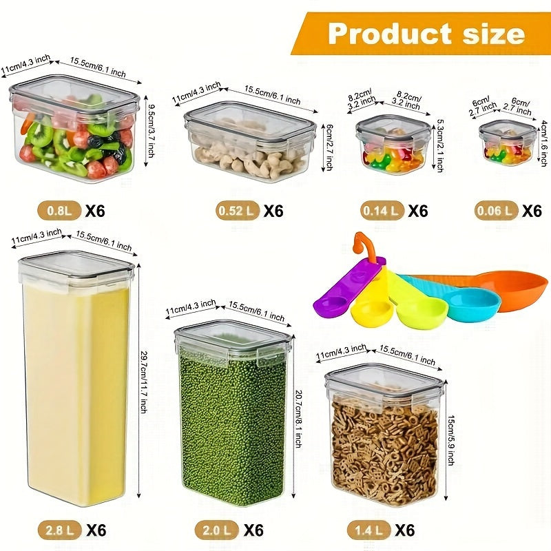 84-Pack Airtight Food Storage Containers Set - BPA-Free, Leak-Proof, Stackable Kitchen Organizers with 42 Lids, 42 Boxes, Labels, Pen, and Spoon - Ideal for Meal Prep & Pantry Organization