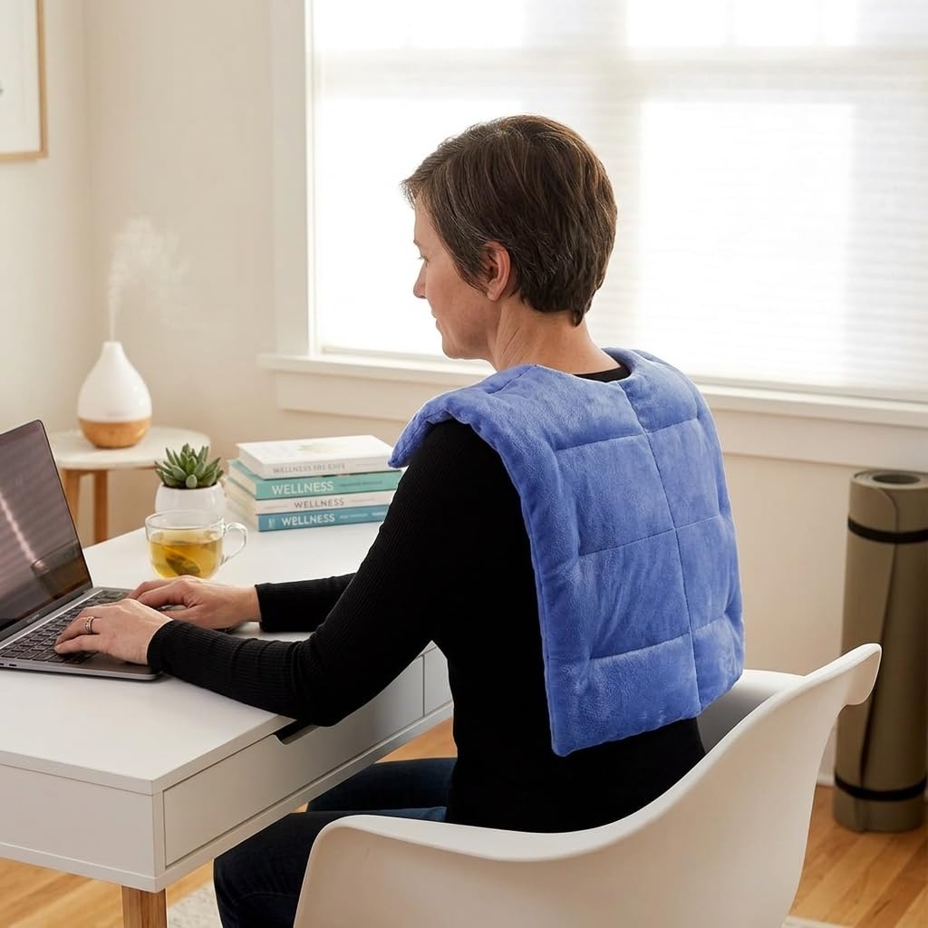 Back Wrap Hot/Cold Aromatherapy Vest Shaped for Stress & Pain Relief