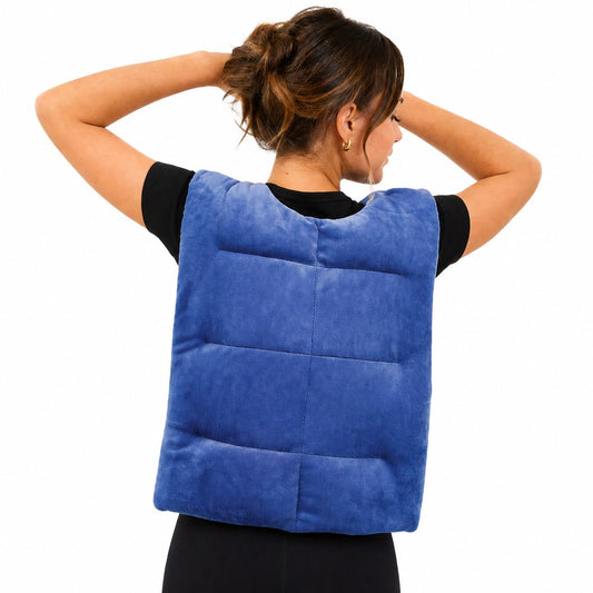 Back Wrap Hot/Cold Aromatherapy Vest Shaped for Stress & Pain Relief