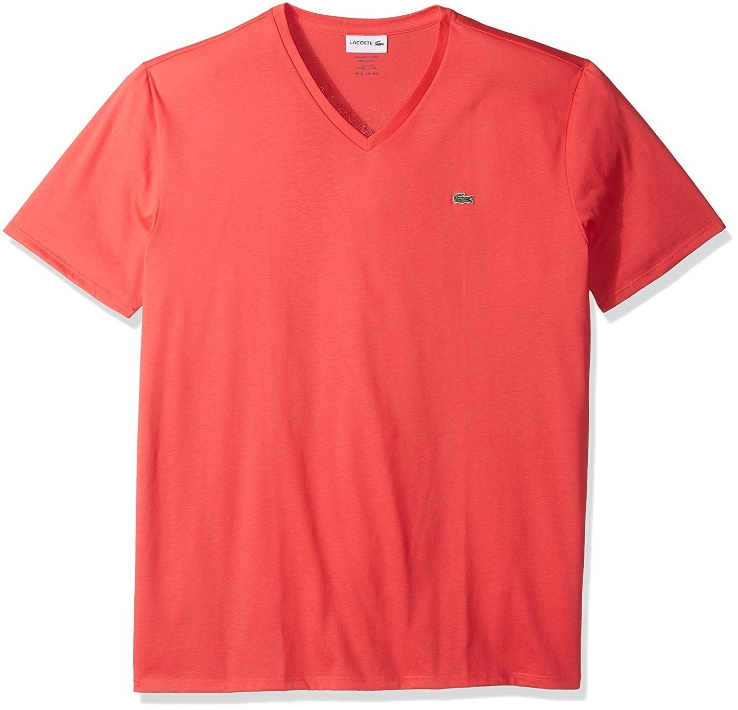 Lacoste Men's Short Sleeve V-Neck Pima Jersey T-Shirt