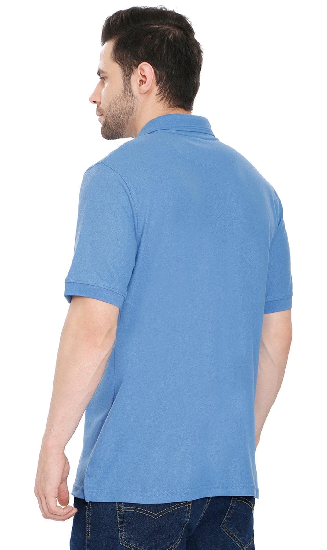 Men's Short Sleeve Polo Shirt — Pique Knit Cotton Blend with Chest Pocket