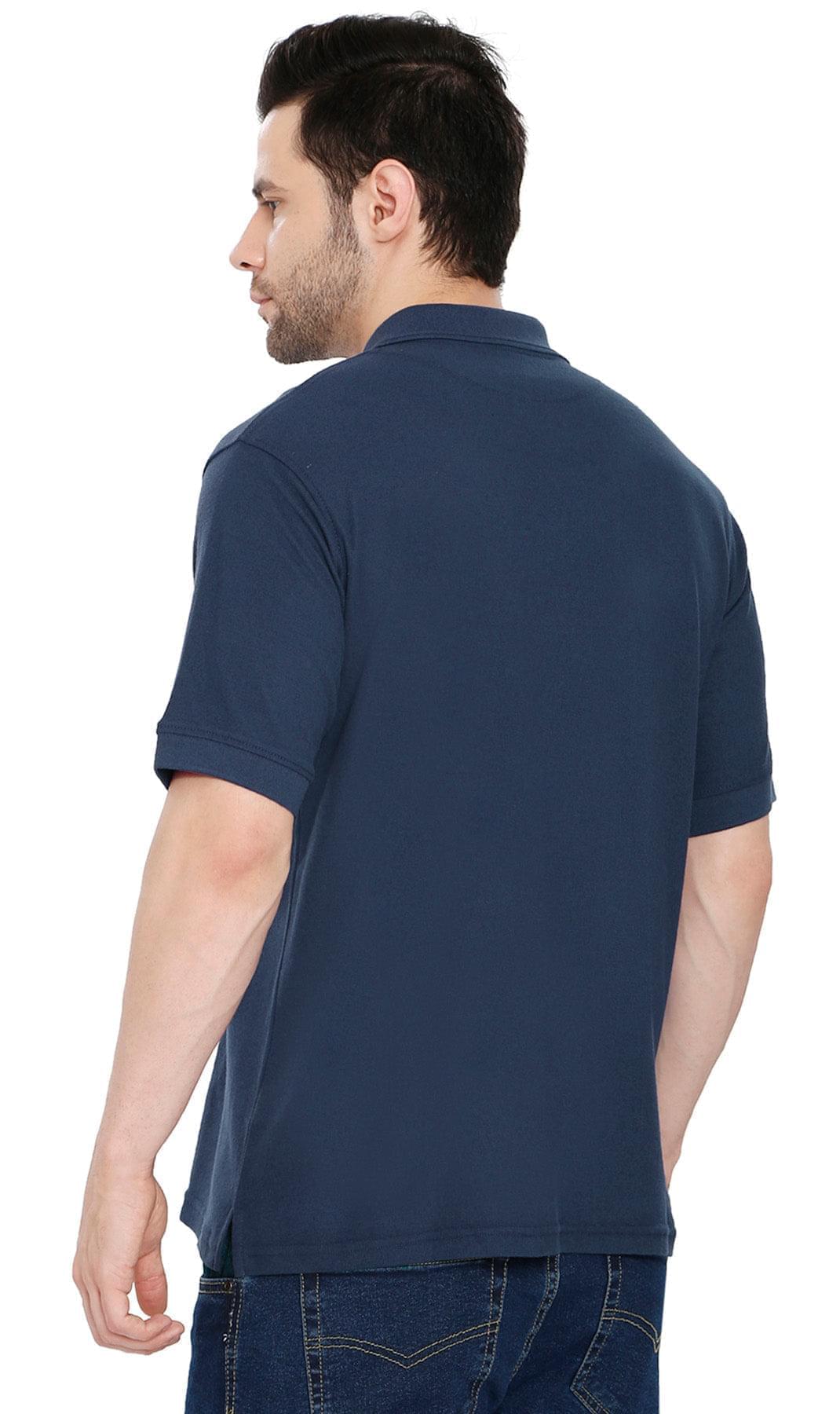Men's Short Sleeve Polo Shirt — Pique Knit Cotton Blend with Chest Pocket