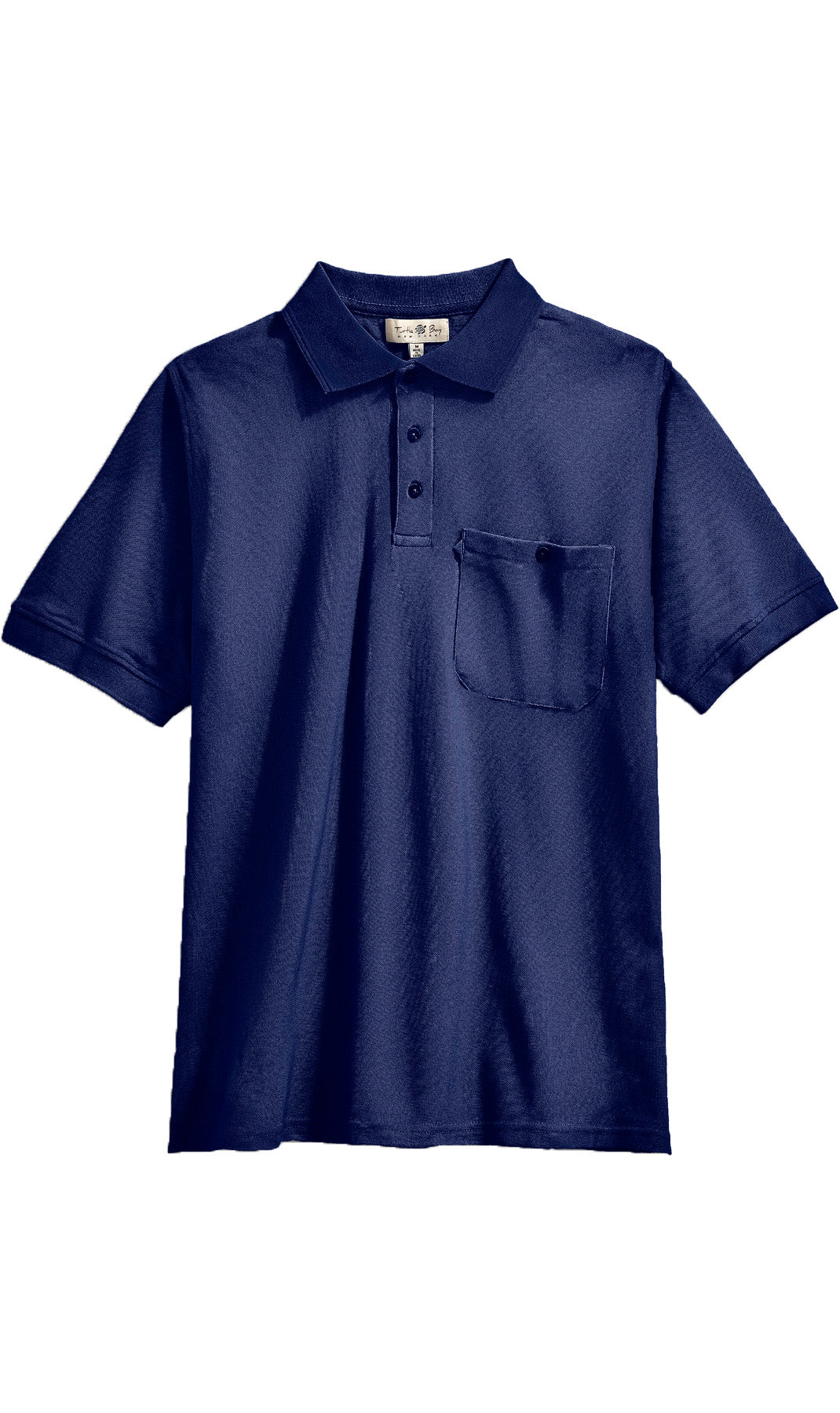 Men's Short Sleeve Polo Shirt — Pique Knit Cotton Blend with Chest Pocket