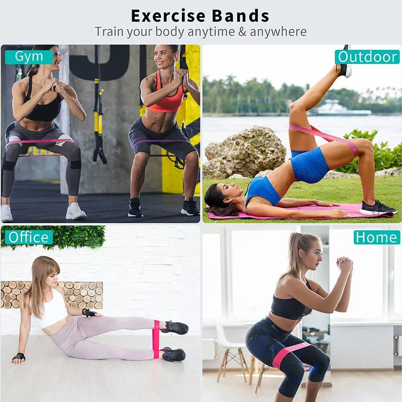 Resistance Loop Exercise Bands 5 Levels | Portable Strength Training Set